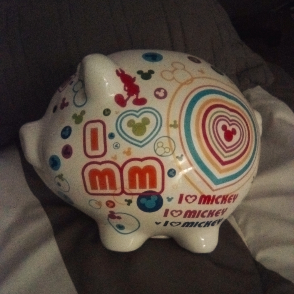 I Love Mickey Mouse piggy bank